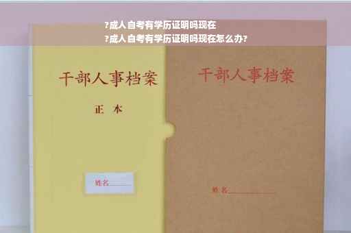 ?成人自考有学历证明吗现在
?成人自考有学历证明吗现在怎么办?