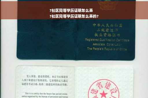 ?社区同等学历证明怎么弄
?社区同等学历证明怎么弄的?