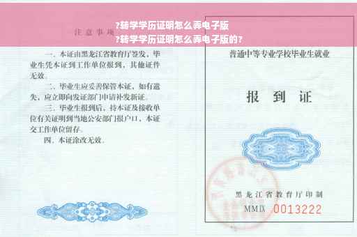 ?转学学历证明怎么弄电子版
?转学学历证明怎么弄电子版的?