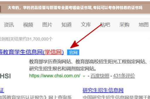 大专的，学的药品经营与管理专业要考哪些证书呢,专科可以考各种挂着的证书吗