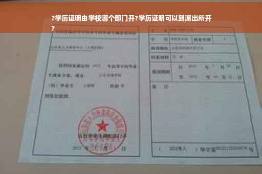 ?学历证明由学校哪个部门开?学历证明可以到派出所开
?