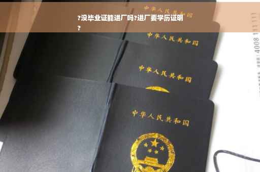 ?没毕业证能进厂吗?进厂要学历证明
?