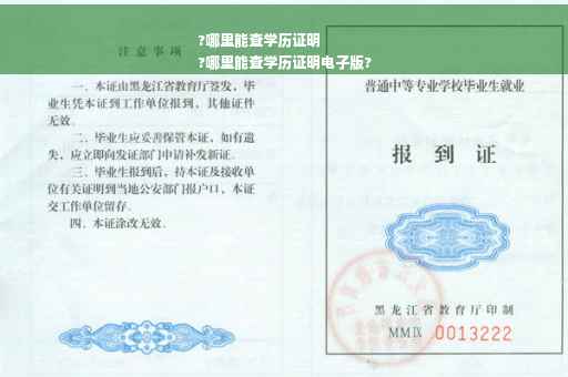 ?哪里能查学历证明
?哪里能查学历证明电子版?