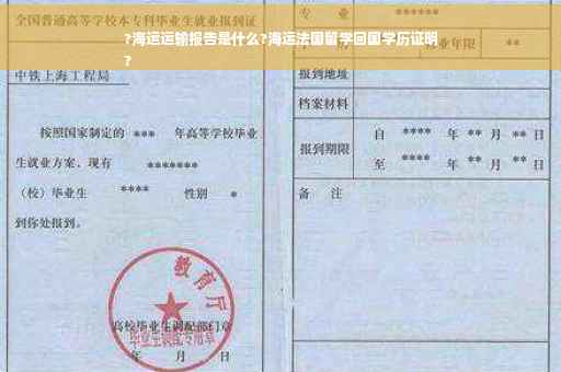 ?海运运输报告是什么?海运法国留学回国学历证明
?