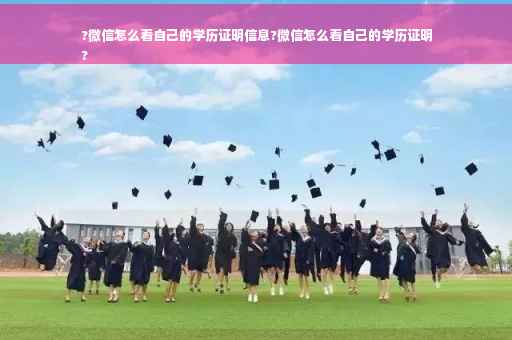 ?微信怎么看自己的学历证明信息?微信怎么看自己的学历证明
?