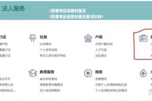 ?同等学历证明村里开
?同等学历证明村里开具可以吗?