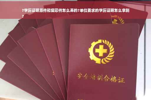 ?学历证明原件和复印件怎么弄的?单位要求的学历证明怎么拿到
?