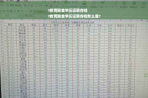 ?教育局查学历证明存档
?教育局查学历证明存档怎么查?