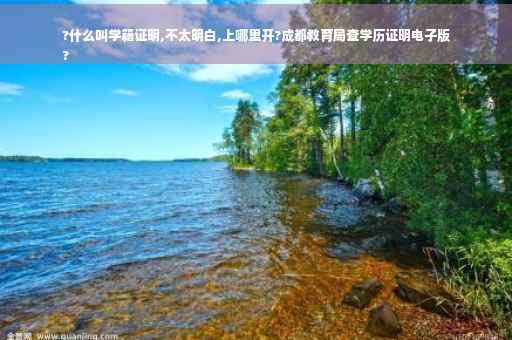 ?什么叫学籍证明,不太明白,上哪里开?成都教育局查学历证明电子版
?