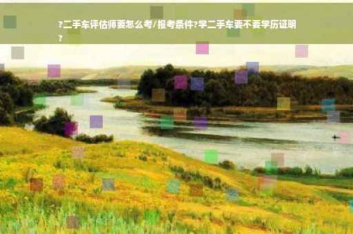 ?二手车评估师要怎么考/报考条件?学二手车要不要学历证明
?