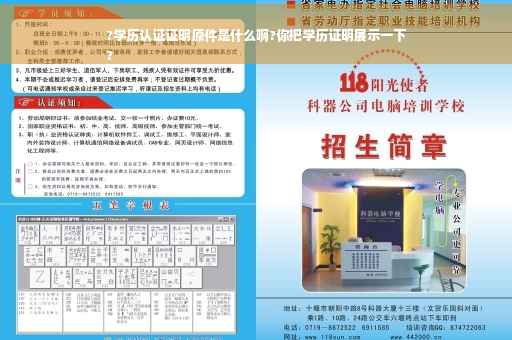 ?学历认证证明原件是什么啊?你把学历证明展示一下
?