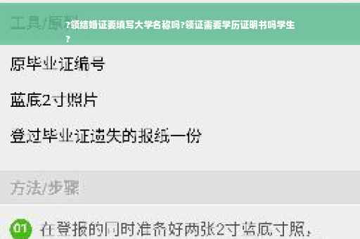 ?领结婚证要填写大学名称吗?领证需要学历证明书吗学生
?