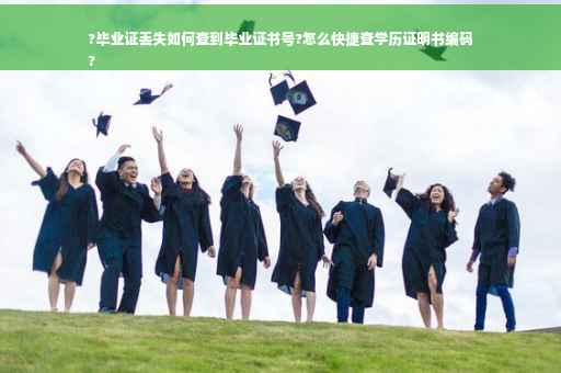 ?毕业证丢失如何查到毕业证书号?怎么快捷查学历证明书编码
?