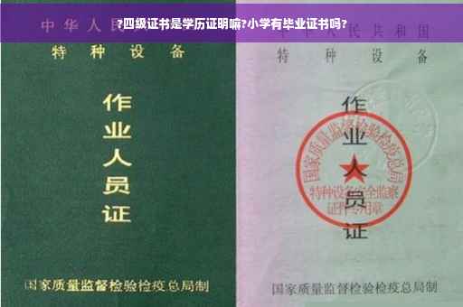 ?四级证书是学历证明嘛?小学有毕业证书吗?