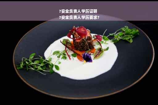 ?安全负责人学历证明
?安全负责人学历要求?
