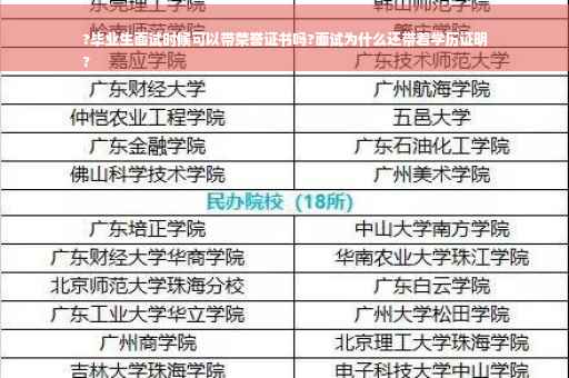?毕业生面试时候可以带荣誉证书吗?面试为什么还带着学历证明
?
