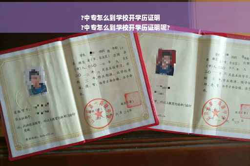 ?中专怎么到学校开学历证明
?中专怎么到学校开学历证明呢?