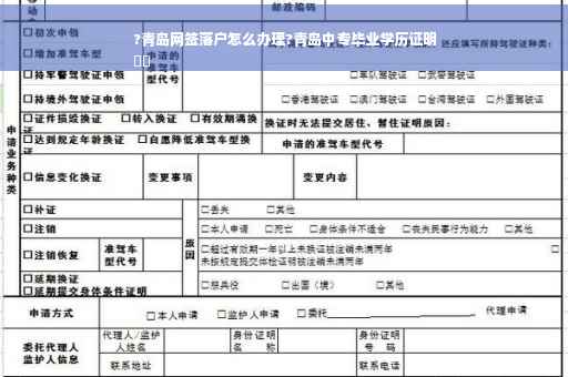 ?青岛网签落户怎么办理?青岛中专毕业学历证明
⚡️