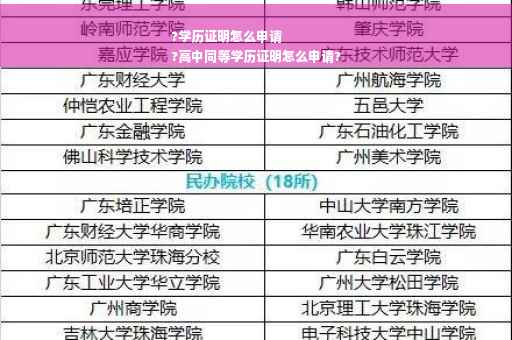 ?学历证明怎么申请
?高中同等学历证明怎么申请?