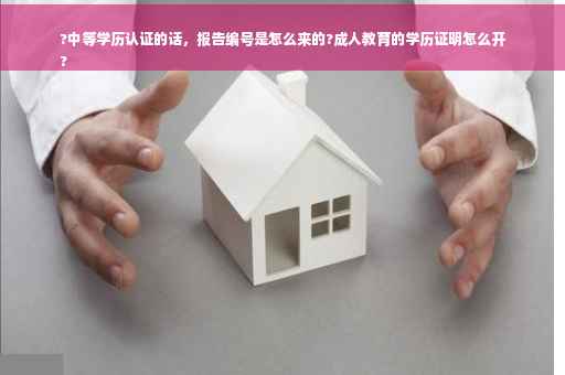 ?中等学历认证的话，报告编号是怎么来的?成人教育的学历证明怎么开
?