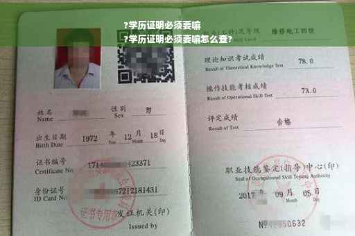 ?学历证明必须要嘛
?学历证明必须要嘛怎么查?