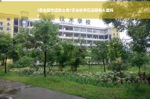 ?吊车操作证怎么考?天车的学历证明有人查吗
?
