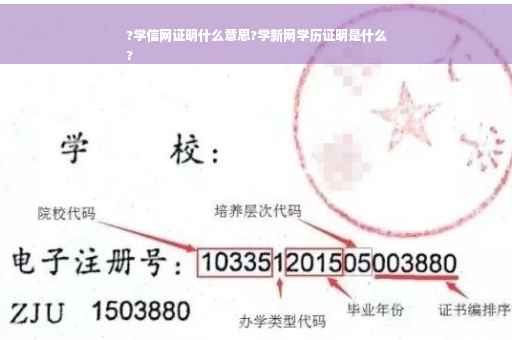 ?学信网证明什么意思?学新网学历证明是什么
?