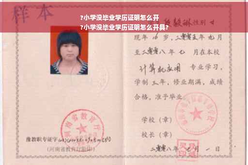 ?小学没毕业学历证明怎么开
?小学没毕业学历证明怎么开具?
