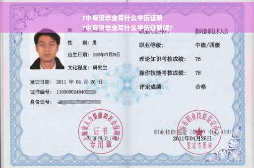 ?中专没毕业写什么学历证明
?中专没毕业写什么学历证明呢?