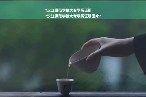 ?汉江师范学校大专学历证明
?汉江师范学校大专学历证明图片?