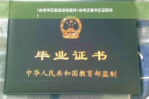 ?自考学历要放进档案吗?自考还要学历证明吗
?
