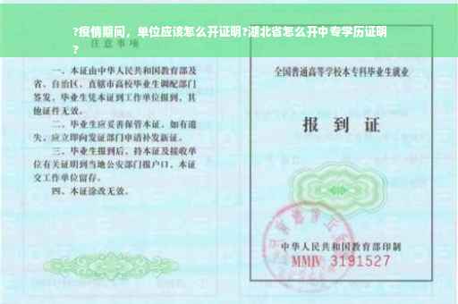 ?疫情期间，单位应该怎么开证明?湖北省怎么开中专学历证明
?