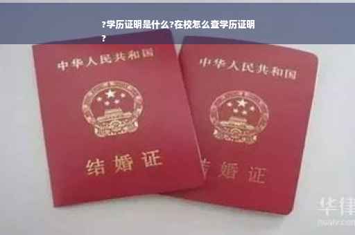 ?学历证明是什么?在校怎么查学历证明
?