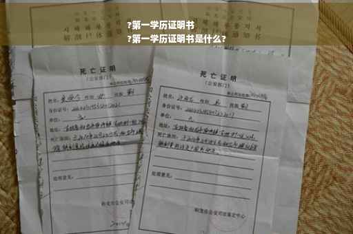 ?第一学历证明书
?第一学历证明书是什么?