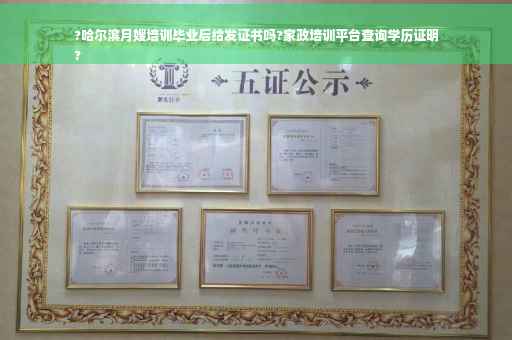 ?哈尔滨月嫂培训毕业后给发证书吗?家政培训平台查询学历证明
?