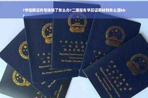 ?学信网证件号填错了怎么办?二建报名学历证明材料怎么调kb
?