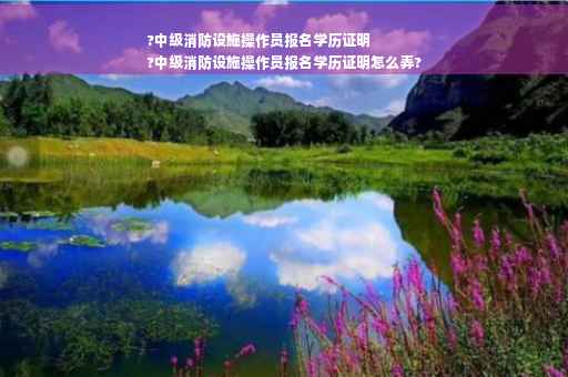 ?中级消防设施操作员报名学历证明
?中级消防设施操作员报名学历证明怎么弄?