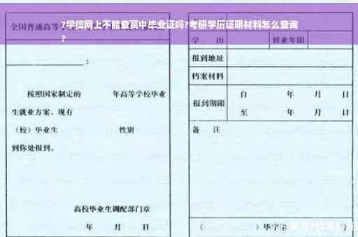 ?学信网上不能查高中毕业证吗?考研学历证明材料怎么查询
?