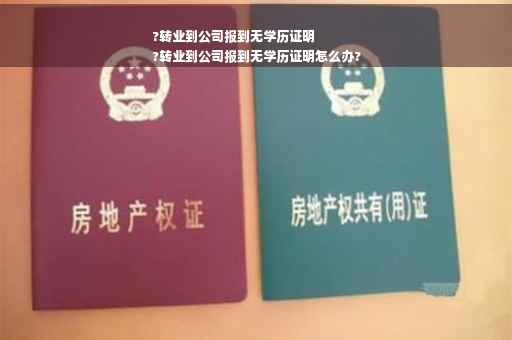 ?转业到公司报到无学历证明
?转业到公司报到无学历证明怎么办?