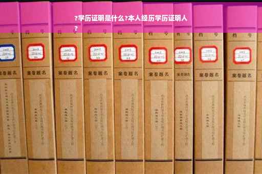 ?学历证明是什么?本人经历学历证明人
?