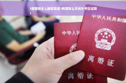 ?鹤壁新车上牌照流程?鹤壁怎么开高中学历证明
?
