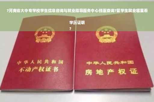 ?河南省大中专学校学生信息咨询与就业指导服务中心档案查询?留学生就业哪里看学历证明
?