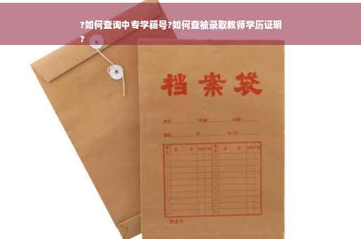 ?如何查询中专学籍号?如何查被录取教师学历证明
?