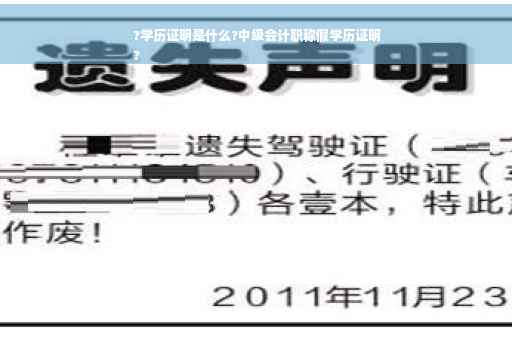 ?学历证明是什么?中级会计职称假学历证明
?