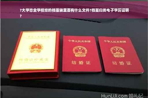?大学毕业学校给的档案袋里面有什么文件?档案归类电子学历证明
?