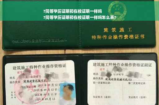 ?同等学历证明和在校证明一样吗
?同等学历证明和在校证明一样吗怎么弄?