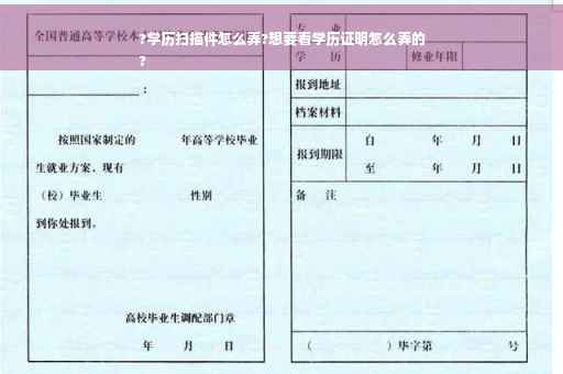 ?学历扫描件怎么弄?想要看学历证明怎么弄的
?