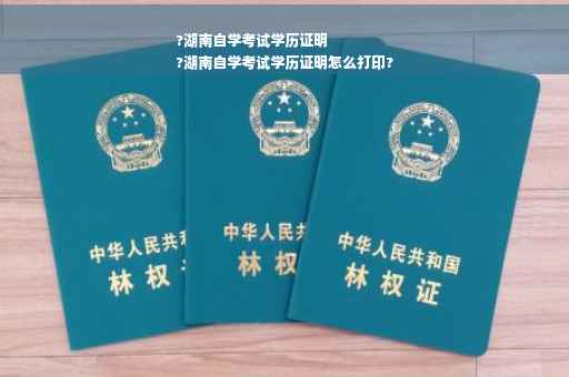 ?湖南自学考试学历证明
?湖南自学考试学历证明怎么打印?
