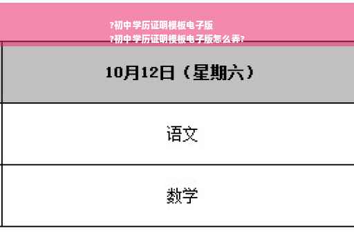 ?初中学历证明模板电子版
?初中学历证明模板电子版怎么弄?