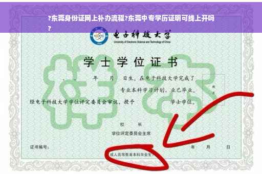 ?东莞身份证网上补办流程?东莞中专学历证明可线上开吗
?